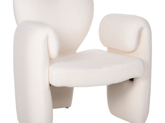 ΠΟΛΥΘΡΟΝΑ HARTT HM9777.05 ΛΕΥΚΟ TEDDY ΥΦΑΣΜΑ 84x74x87Yεκ.