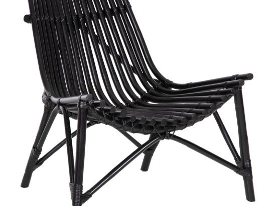 ΚΑΡΕΚΛΑ ΕΞΩΤ.ΧΩΡΟΥ CELLION HM9812.02 ΡΑΒΔΟΙ RATTAN ΣΕ ΜΑΥΡΟ ΧΡΩΜΑ 76x72x83Υεκ.