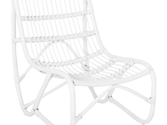 ΠΟΛΥΘΡΟΝΑ GRINN HM9815.03 ΡΑΒΔΟΙ RATTAN ΣΕ ΛΕΥΚΟ 56,5x73,5x79,5Υ εκ.