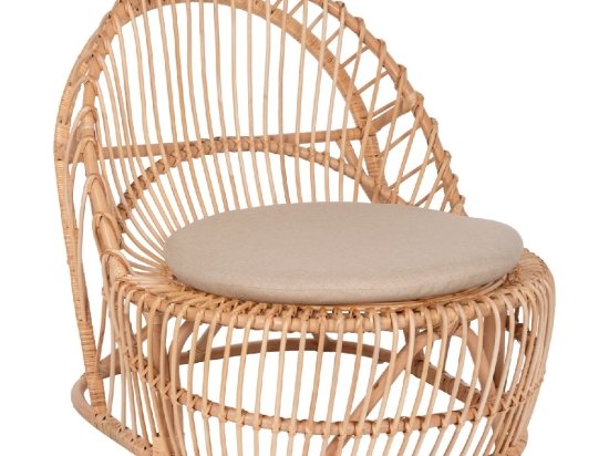 ΠΟΛΥΘΡΟΝΑ ENTROPY HM9840.01 RATTAN ΦΥΣΙΚΟ ΜΕ ΕΚΡΟΥ ΜΑΞΙΛΑΡΙ 80x97x85Υεκ.