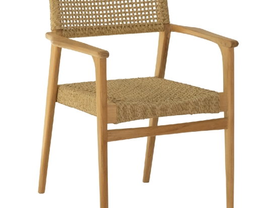 ΠΟΛΥΘΡΟΝΑ NEBO HM9937 ΞΥΛΟ TEAK & ΣΥΝΘ.RATTAN ΣΕ ΦΥΣΙΚΟ ΧΡΩΜΑ 57x63x80,5Υ