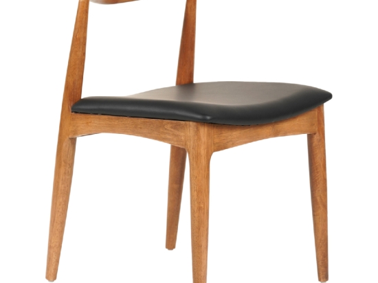 KΑΡΕΚΛΑ ΤΡΑΠΕΖΑΡΙΑΣ ALOR HM9947.03 RUBBERWOOD ΚΑΡΥΔΙ-ΜΑΥΡΟ PU 55x51x75Υεκ