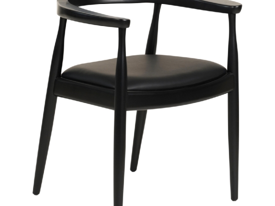 ΠΟΛΥΘΡΟΝΑ ΤΡΑΠΕΖΑΡΙΑΣ ADOR HM9948.02 RUBBERWOOD ΚΑΙ PU-ΜΑΥΡΟ 62x54x76,5Υεκ