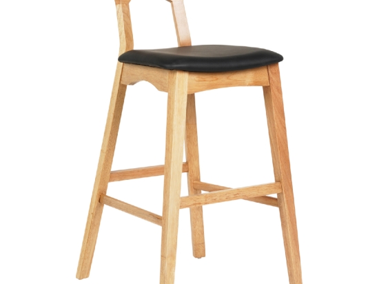 ΣΚΑΜΠΟ ΜΠΑΡ USOPP HM9951.01 RUBBERWOOD ΣΕ ΟΑΚ-ΜΑΥΡΟ PU 43x41x100Υεκ.