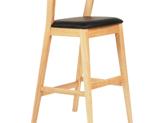 ΣΚΑΜΠΟ ΜΠΑΡ NAMI HM9952.01 RUBBERWOOD ΣΕ ΟΑΚ-ΜΑΥΡΟ PU 47,5x59x102,5Υεκ.