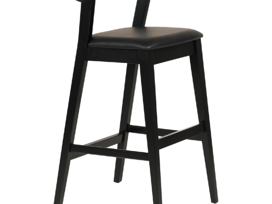ΣΚΑΜΠΟ ΜΠΑΡ NAMI HM9952.02 RUBBERWOOD & PU-ΜΑΥΡΟ 47,5x59x102,5Υεκ.