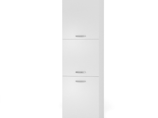 CHARLOTΤE ΣΤΗΛΗ KΟΥΖΙΝΑΣ 60X56X213.4ΕΚ ΜΕ ΜΕΤΑΛΛΙΚΑ ΧΕΡΟΥΛΙΑ ΛΕΥΚΟ