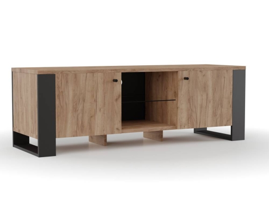 ΕΠΙΠΛΟ ΤΗΛΕΟΡΑΣΗΣ OLD WOOD ΧΡΥΣΟΣ ΔΡΥΣ ΜΕ ΜΑΥΡΟ 140X44X47.5ΕΚ