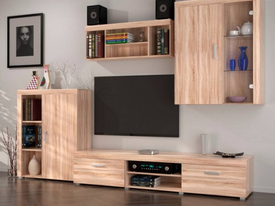 ΣΥΝΘΕΣΗ ΤΗΛΕΟΡΑΣΗΣ DAMIS SONOMA ΜΕ MDF ΛΕΠΤΟΜΕΡΕΙΕΣ 328X45X210ΕΚ