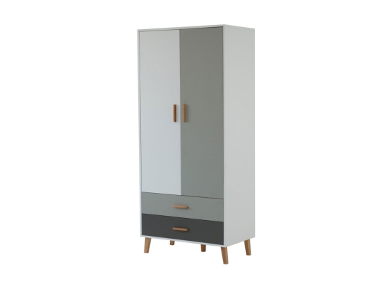 ΓΩΝΙΑΚΗ ΝΤΟΥΛΑΠΑ TIMMY ΛΕΥΚΟ-ΓΡΑΦΙΤΗ-ΓΚΡΙ 71.3X71.3X199CM