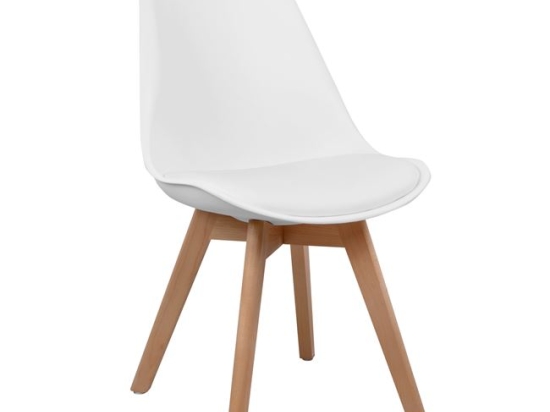 ΚΑΡΕΚΛΑ LORA 47X56.6X82CM ΛΕΥΚΟ ΜΕ ΞΥΛΙΝΑ ΠΟΔΙΑ ΚΑΙ ΜΑΞΙΛΑΡΙ