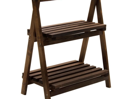 Ραφιέρα-στάντ φυτών Fenno pakoworld ξύλo καρυδί 58x34x67xεκ