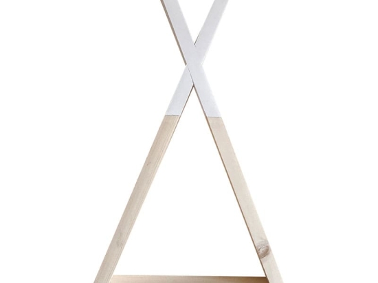 Ραφιέρα τοίχου Hemla pakoworld φυσικό-λευκό 23x6x40εκ