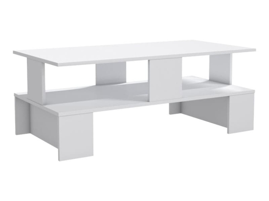 Τραπέζι σαλονιού Olly pakoworld λευκό 120x60x47εκ