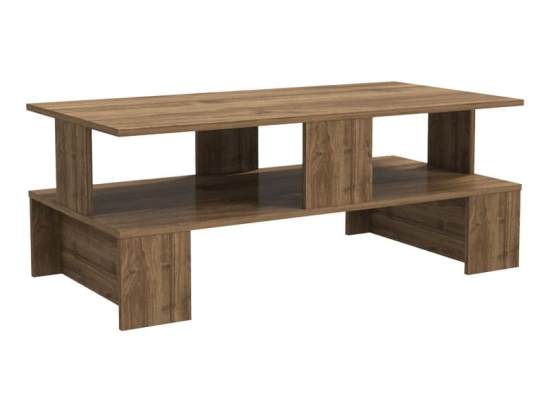 Τραπέζι σαλονιού Olly pakoworld καρυδί 120x60x47εκ