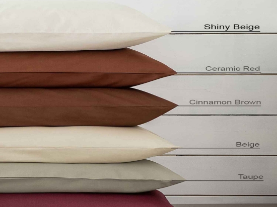 Σεντόν με Λάστιχο Unicolors - Shiny Beige Nima Μονό 100x200cm Με Λάστιχο 100% Βαμβάκι