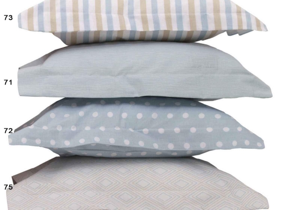 Βρεφικό Σεντόνι Baby Mix & Match 72 Ciel Anna Riska Λίκνου 80x100cm Χωρίς Λάστιχο 100% Βαμβάκι