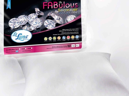 Μαξιλάρι Ύπνου Hollowfiber Fabulous Siliconaizer De Lux La Luna 50X80 100% Hollowfiber