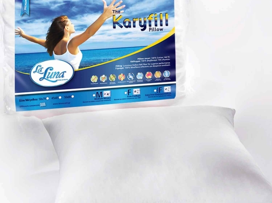 Μαξιλάρι Ύπνου Ballfiber Karyfill Firm La Luna 50X80 100% Ballfiber