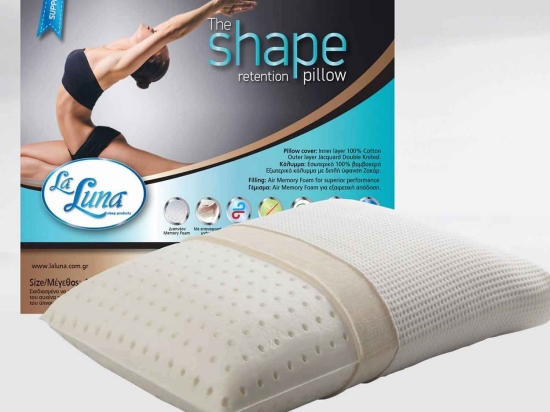 Μαξιλάρι Ύπνου Memory Foam Shape Retention La Luna (ύψος 16cm) 40Χ60 100% Memory Foam