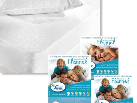Αδιάβροχο Επίστρωμα Flannel La Luna 70x140cm 100% Βαμβάκι