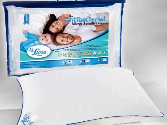 Μαξιλάρι Ύπνου Βαμβακερό Antibacterial Soft La Luna 50Χ70 100% Silicon Ballfiber
