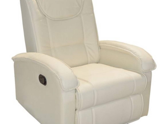 Πολυθρόνα Relax Εκρού HM0026.02 Με Μηχανισμό Massage Τεχνόδερμα