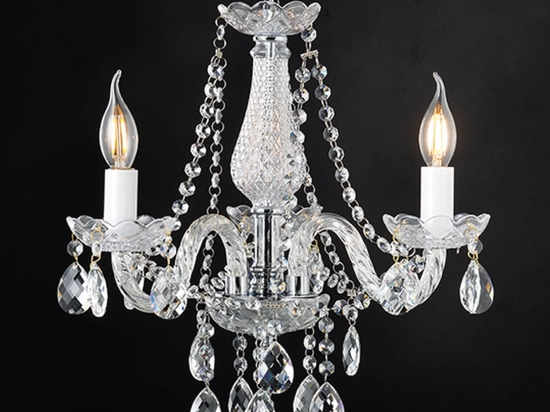 Φωτιστικό Οροφής BLK80413PCC Clear Κρύσταλλο,Μέταλλο