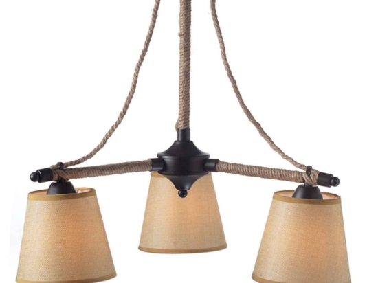 Τρίφωτο Φωτιστικό Οροφής EG165073C Beige Μέταλλο,Ύφασμα