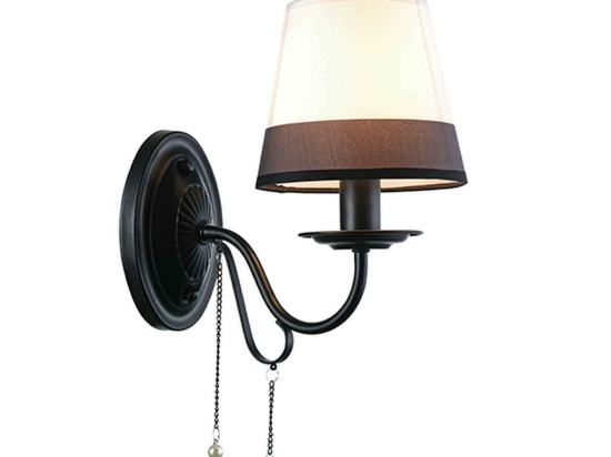 Φωτιστικό Τοίχου EG167281WBW White - Black Μέταλλο,Ύφασμα