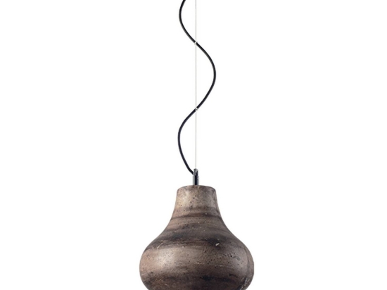 Φωτιστικό Οροφής Από Πηλό V372641PB Dark Brown Πηλός