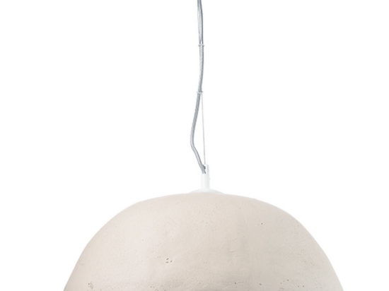 Φωτιστικό Οροφής Από Πηλό V3729451PWS Cream & Silver Πηλός