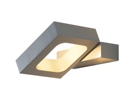 Φωτιστικό Τοίχου ZD80856LEDGY Grey Αλουμίνιο