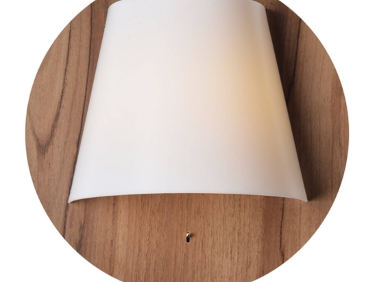 Πλαφονιέρα - Απλίκα  Με Βάση Από Mdf ZM165LEDWDW Dark Brown Mdf,Μέταλλο