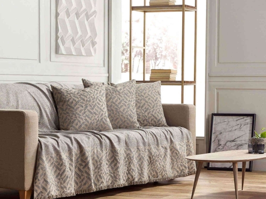 Ριχτάρι 658/15 Γκρι Gofis Home Τριθέσιο 180x310cm Βαμβάκι-Πολυέστερ