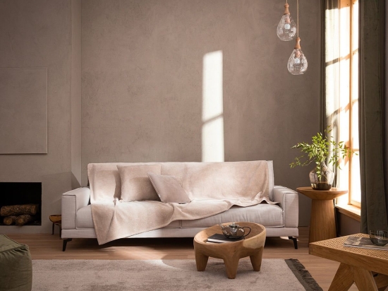 Ριχτάρι 447/06 Μπεζ Gofis Home Διθέσιο 180x250cm Ακρυλικό-Πολυέστερ