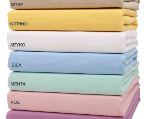 Σεντόνια 3100 Σετ 3τμχ Μέντα Viopros Μονό 170x260cm 100% Βαμβακερή Φανέλα