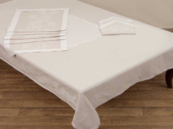 Πετσέτες Φαγητού 4τμχ Des.2410 3.Linen Anna Riska 53x53cm Βαμβάκι-Πολυέστερ