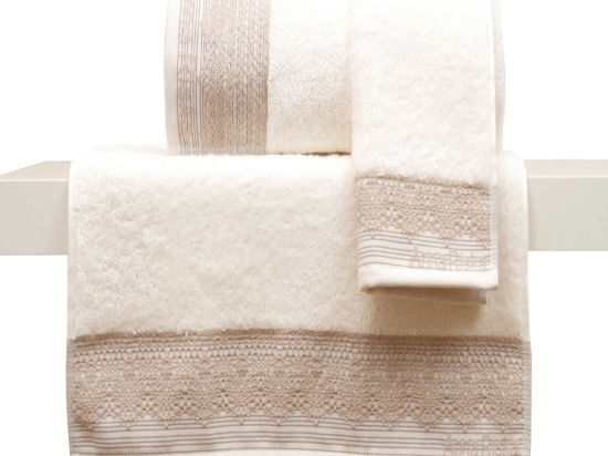 Πετσέτα Des. Karla 3.Ivory Anna Riska Χεριών 30x50cm 100% Βαμβάκι