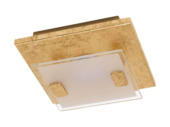 Φωτιστικό Οροφής - Πλαφονιέρα Led 97757 Gold Vicaro 1 Eglo Μέταλλο,Γυαλί