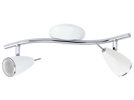 Φωτιστικό Σποτ Led 93129 White Riccio 2 Eglo Μέταλλο,Πλαστικό