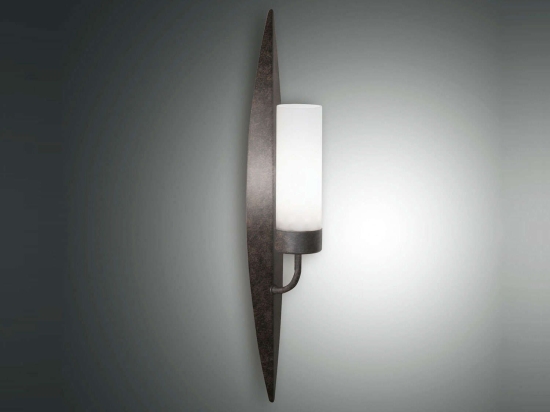 Φωτιστικό Τοίχου - Απλίκα Vanity 2899-21-171 Dark Rust Fabas Luce Μέταλλο,Γυαλί
