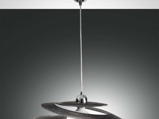 Φωτιστικό Οροφής Aragon 3357-40-349 Antique Black Fabas Luce Μέταλλο,Γυαλί