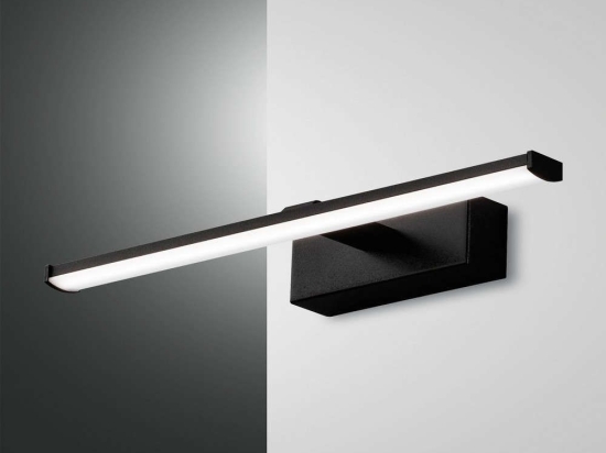 Φωτιστικό Τοίχου - Απλίκα Led Nala 3361-21-101 Black L.300 Fabas Luce Μέταλλο, Μεθακρυλικό