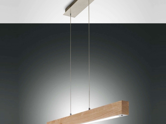 Φωτιστικό Οροφής Badia 3383-40-215 Oak Fabas Luce Μέταλλο,Ξύλο
