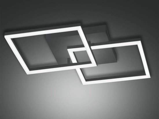 Φωτιστικό Οροφής - Πλαφονιέρα Led 2Φ Bard 3394-22-282 Anthracite Fabas Luce Μέταλλο, Μεθακρυλικό
