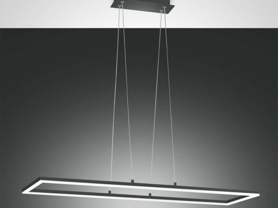 Φωτιστικό Οροφής Κρεμαστό Led Bard 3394-45-282 L.920X320 Anthracite Fabas Luce Μέταλλο, Μεθακρυλικό