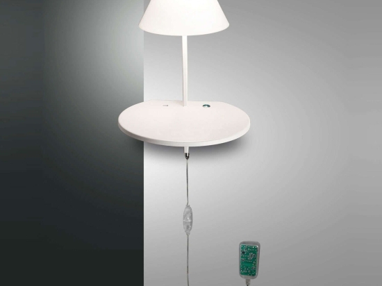 Φωτιστικό Τοίχου - Απλίκα Led Goodnight 3417-20-102 White Fabas Luce Μέταλλο,Γυαλί