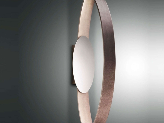 Φωτιστικό Τοίχου - Απλίκα Led Gaby 3424-26-129 Brown Fabas Luce Μέταλλο
