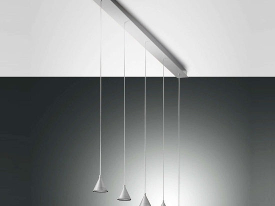 Φωτιστικό Οροφής Led Delta 3443-48-212 Aluminium Fabas Luce Μέταλλο